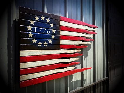 1776 American Flag American Battle Flag Rustic American | Etsy