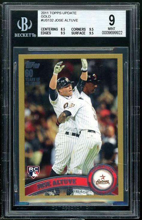 Jose Altuve Rookie Card Topps Update Gold Us Bgs