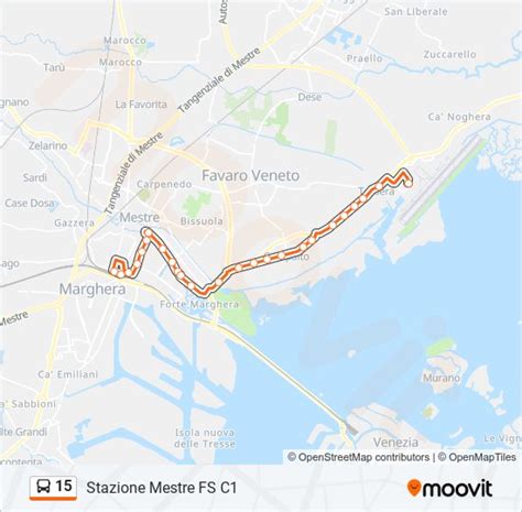 Linea 15 Orari Fermate E Mappe Stazione Mestre FS C1 Aggiornato