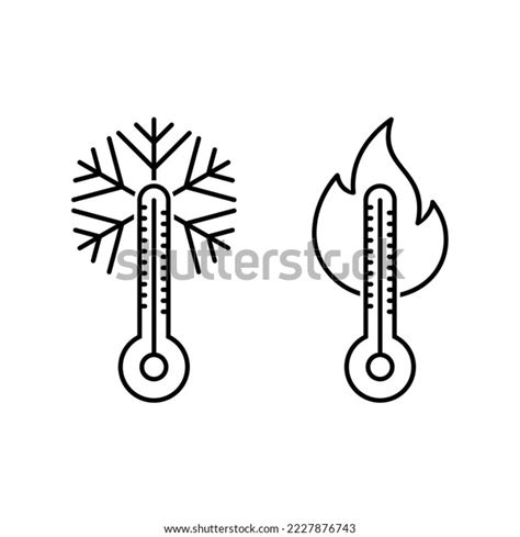 Thermometer Hot Cold Vector Illustration Hot Stock Vector Royalty Free Shutterstock