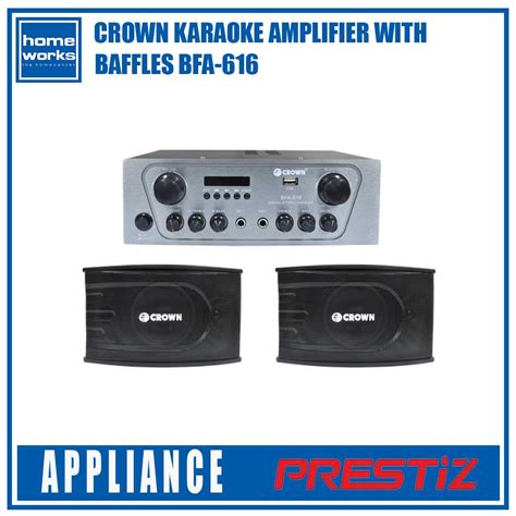 Crown Karaoke Amplifier With Baffles Bfa Home Works The Homecenter