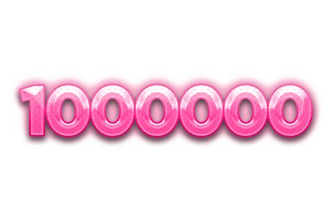 1000000 Subscribers Celebration Greeting Number With Pink Design