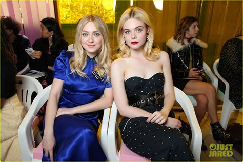 Sisters Dakota And Elle Fanning Sit Front Row At Miu Miu Show Photo 3967540 Dakota Fanning