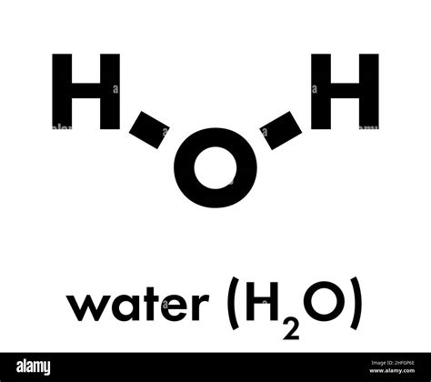 Water H2o Molecule Skeletal Formula Stock Vector Image And Art Alamy