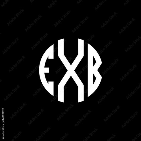 exb letter logo design exb letter  circle shape exb creative