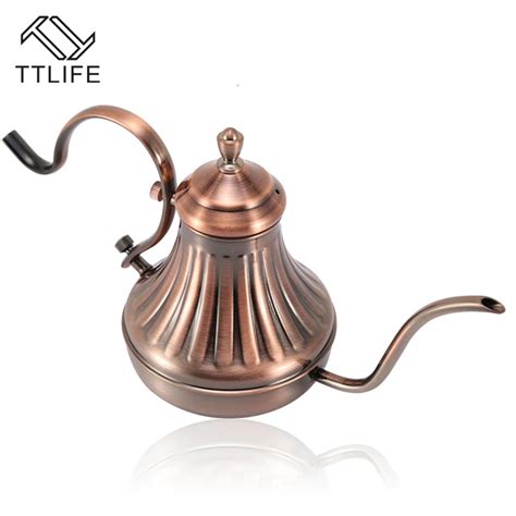 TTLIFE Stainless Steel Long Spout Coffee Kettle Teapot Tea Kettle Tools