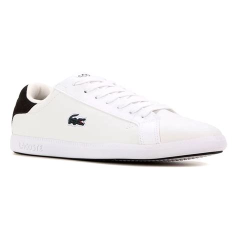 T Nis Couro Lacoste Graduate Lt Masculino Branco E Preto No Shoptime