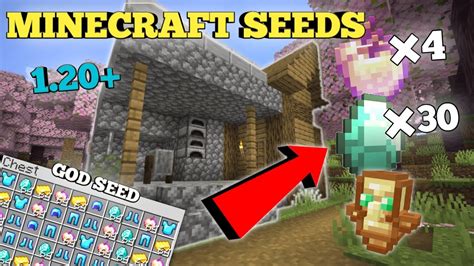 4 ENCHANTED GOLDEN APPLE 30 DIAMONDS AT SPAWN BEST SEEDS MINECRAFT