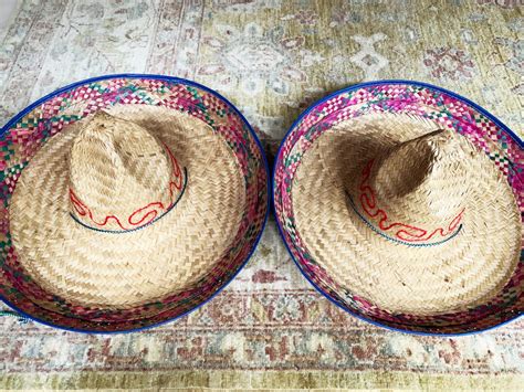 Sombrero Hat Mexican Hat Straw Sombrero Mexican Sombreros - Etsy