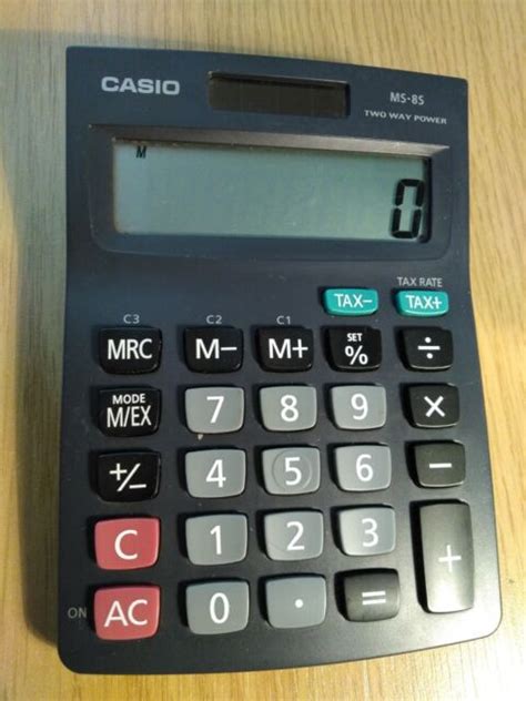 Casio Ms 8b Digit Tax Desk Calculator Black For Sale Online Ebay