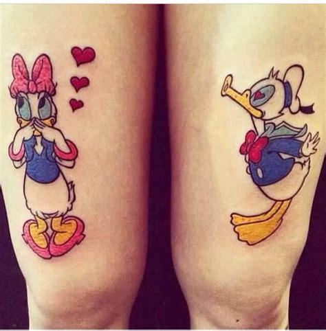 Donald Daisy Duck Tattoo True Love Duck Tattoos Mickey Tattoo