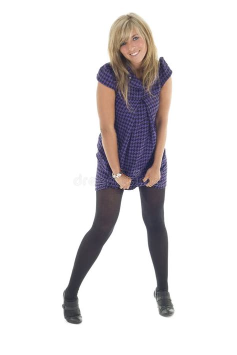 Pose Blonde De Fille Image Stock Image Du Ouvrier Mode