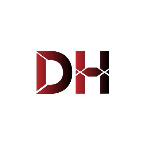 Logotipo Da Letra Dh Vetor Premium