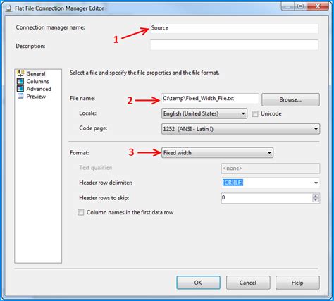 How To Import A Fixed Width Flat File Into Database Using Ssis