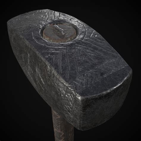Rustic Viking Engraved War Hammer 3d Model By Get Dead Entertainment