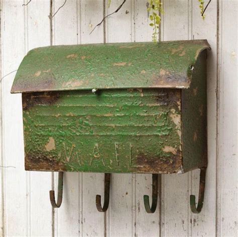 Vintage Mailbox | Brocante, Brievenbussen, Groen