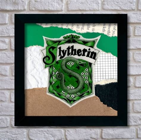 Quadro Casa Harry Potter Sonserina Chapéu Seletor Elo7