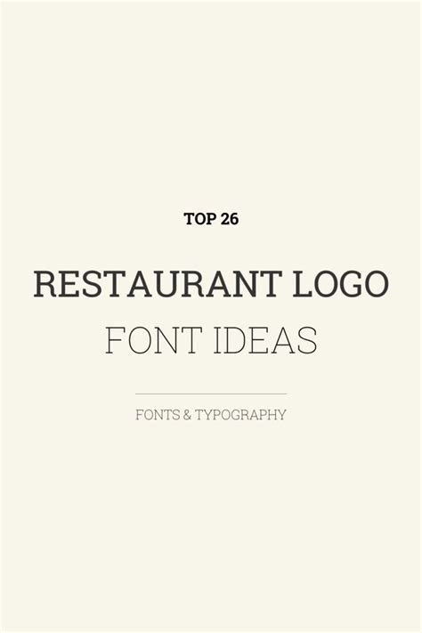 Best Fonts For Restaurant Logo That Marinate In Style In Logo