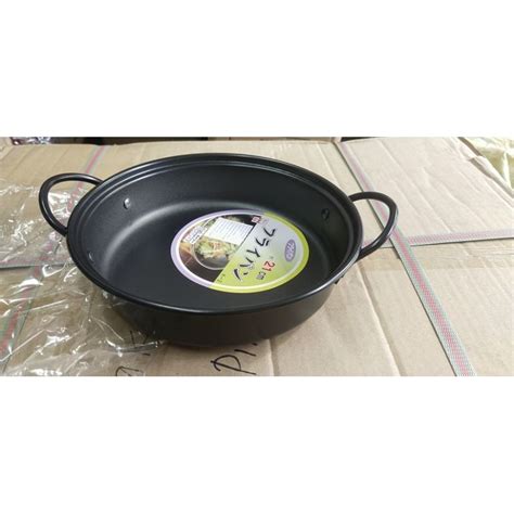 🇲🇾21cm Mini Kuali Hitam Nonstick Fry Black Wok With Double Ear Kitchen