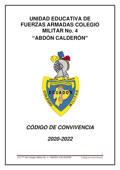 Pdf Unidad Educativa De Fuerzas Armadas Colegio Militar Son Sus