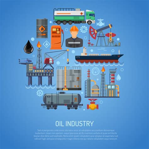 Concetto Di Industria Petrolifera Illustrazione Vettoriale