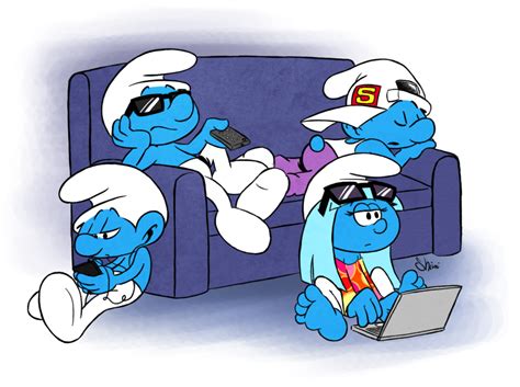 Lazy Sunday By Shini Smurf On Deviantart Smurfette Smurfs Walt