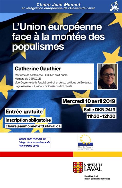 L Union européenne face à la montée des populismes Conférence du