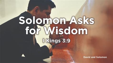 Solomon Asks For Wisdom Youtube