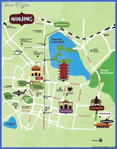 Nanjing Map Tourist Attractions - ToursMaps.com