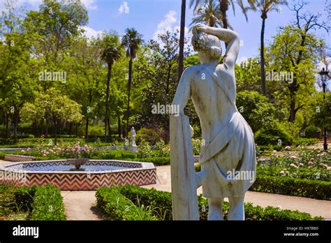 Seville Maria Luisa Park Gardens In Andalucia Spain Stock Photo Alamy