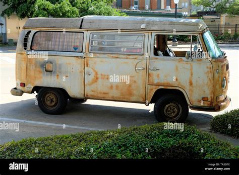 1977 Volkswagen Kombi Westfalia Rusted Old Vw Camper Van Parked In The