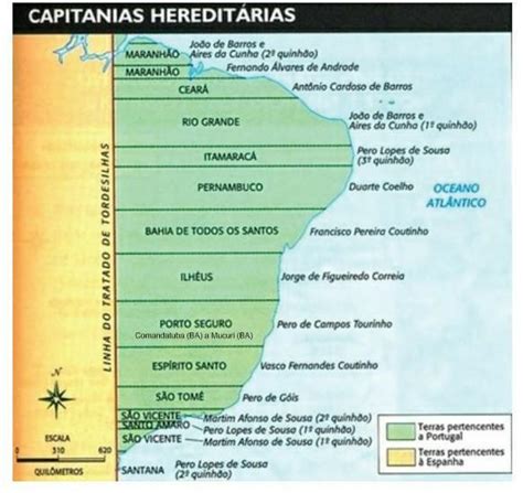 Observe O Mapa Abaixo Das Capitanias Hereditarias E Responda Qual