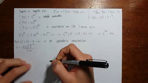 Equações Diferenciais Ordinárias De Segunda Ordem Exercício Resolvido