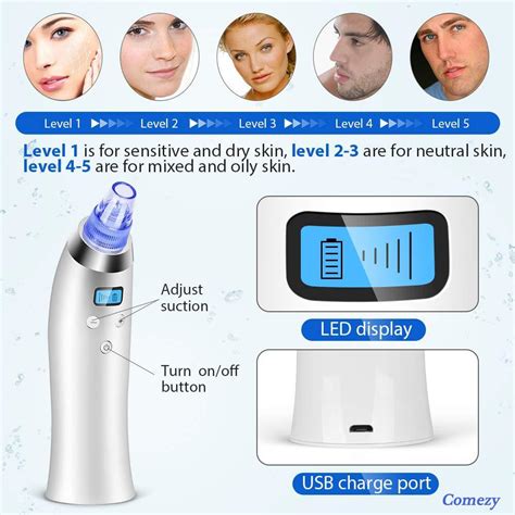 Comezy Blackhead Remover Pore Vacuum With Probes Electric Suction