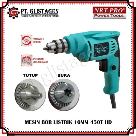 Jual Mesin Bor Tangan Listrik 10MM Electric Drill NRT PRO 450T HD Di