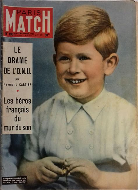 Paris Match N Le Prince Charles En Couverture Le Mur Du Son