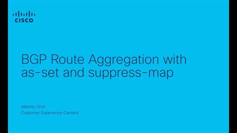 BGP Route Aggregation As Set And Suppress Map YouTube