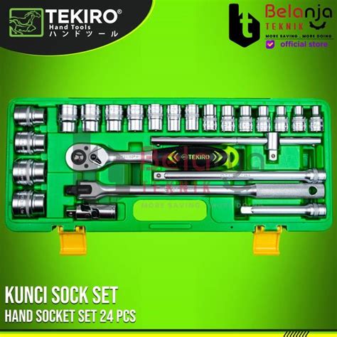 Jual Tekiro Kunci Shock Set 8 32 Mm 1 2 Hand Socket 24 Pcs 6 Pt 8