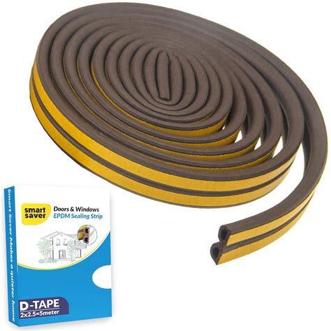 D Shaped Brown Self Adhesive Epdm Doors And Windows Foam Seal Strip