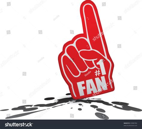 Number One Fan Foam Hand On Stock Vector 33980782 Shutterstock