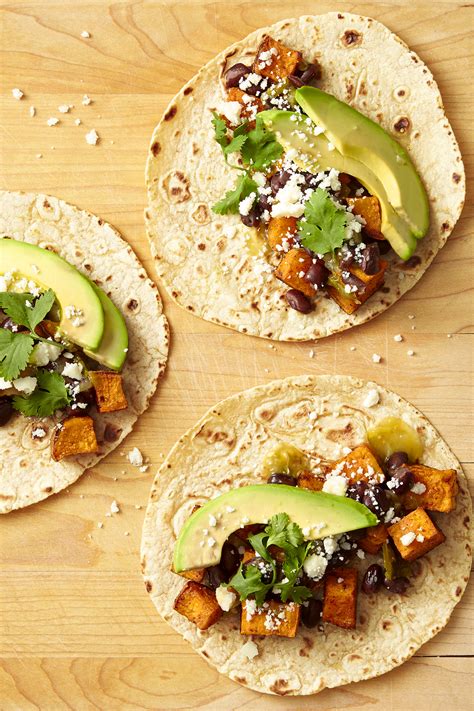 Sweet Potato Avocado And Black Bean Tacos