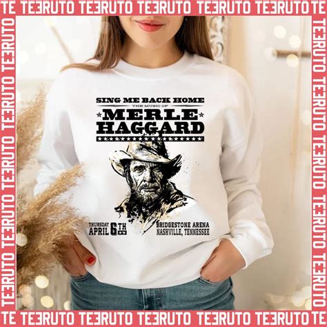 Retro Cover Sing Me Back Home Merle Haggard Unisex Sweatshirt Teeruto