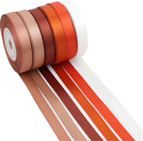 Amazon DINDOSAL Terracotta Ribbon 3 8 Inch Burnt Orange Satin