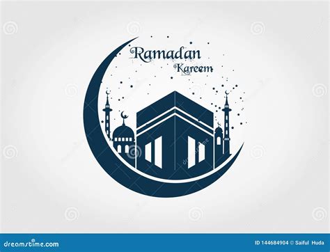 Le Kareem De Ramadan Dirigent La Silhouette Avec La Mosqu E