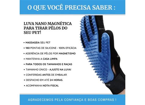 Luva Escova Para Pet Remove Pelos Cachorro Gato Pets Animais Em