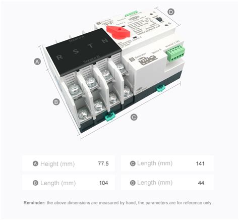 Din Rail P P Ats Dual Power Automatic Transfer Switch Electrical