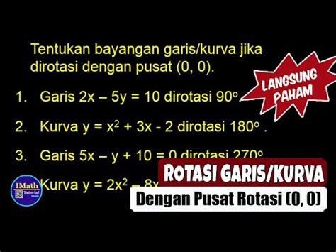 ROTASI GARIS Dan Kurva Sebesar 90 180 Dan 270 Derajat TRANSFORMASI