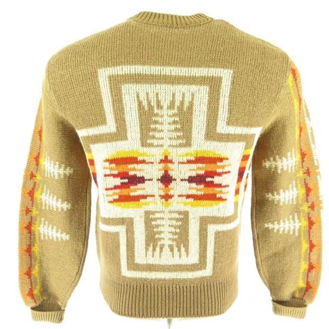 Vintage S Pendleton Southwestern Sweater M Virgin Wool Usa Made The