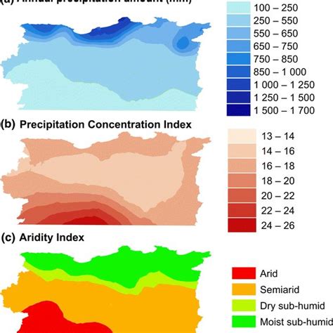 Spatial Distribution Of A Annual Precipitation B Precipitation Download Scientific Diagram