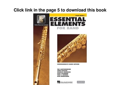 Read Essential Elements 2000 Book 1 Flute Full E Book Free